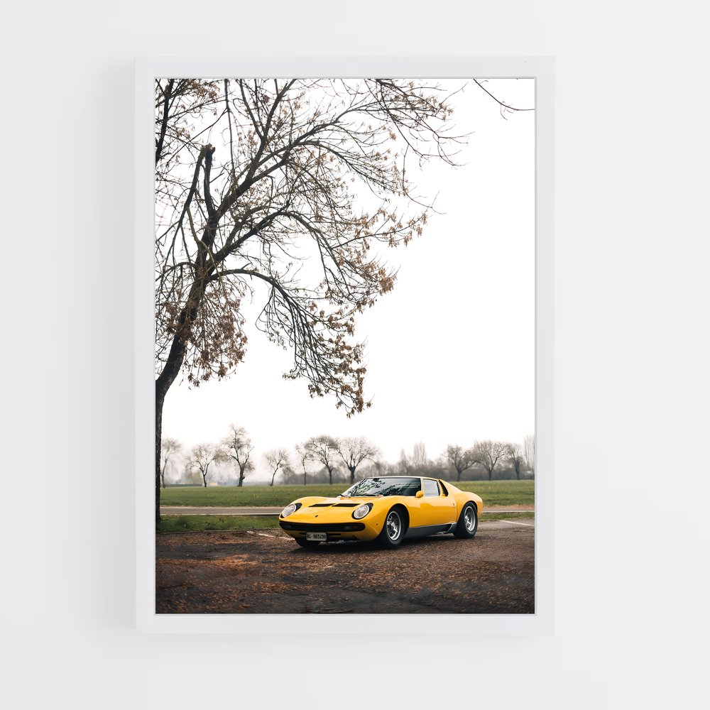 Poster L'Aube Jaune – affiche Lamborghini (vue 3)